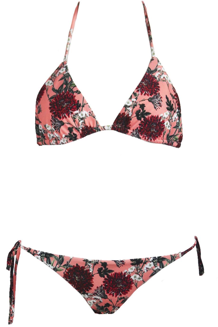 image of BEACH RIOT FLORAL PRINT TRIANGLE BIKINI SMALL/MEDIUM