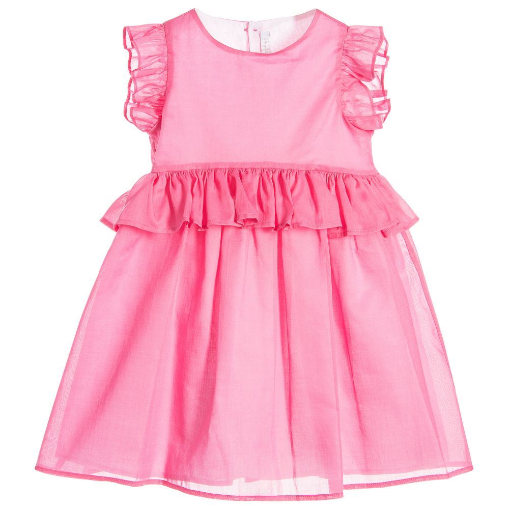 Image of IL GUFO GIRLS PINK COTTON DRESS 4 YEARS