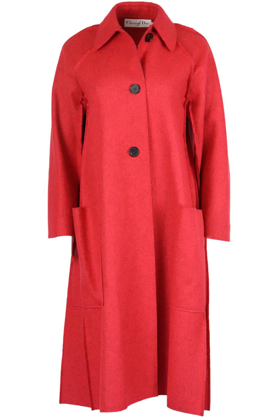 Image of CHRISTIAN DIOR OVERSIZED WOOL COAT FR 34 UK 6