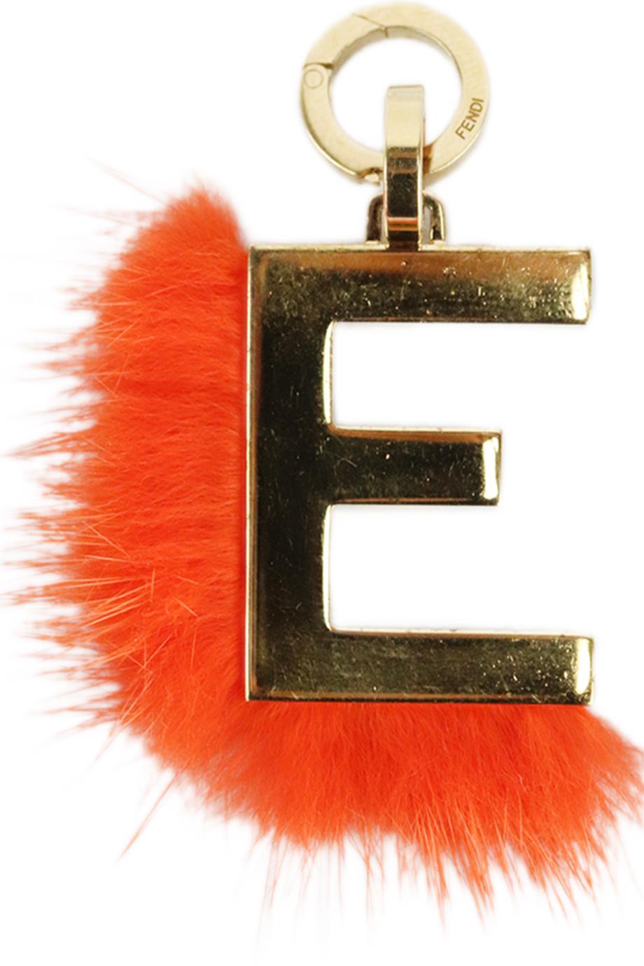 image of FENDI E INITIAL GOLD PLATED BAG CHARM