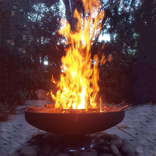 Load image into Gallery viewer, Diablo Fire Bowl with fire burning - 76cm Diameter x 30cm High