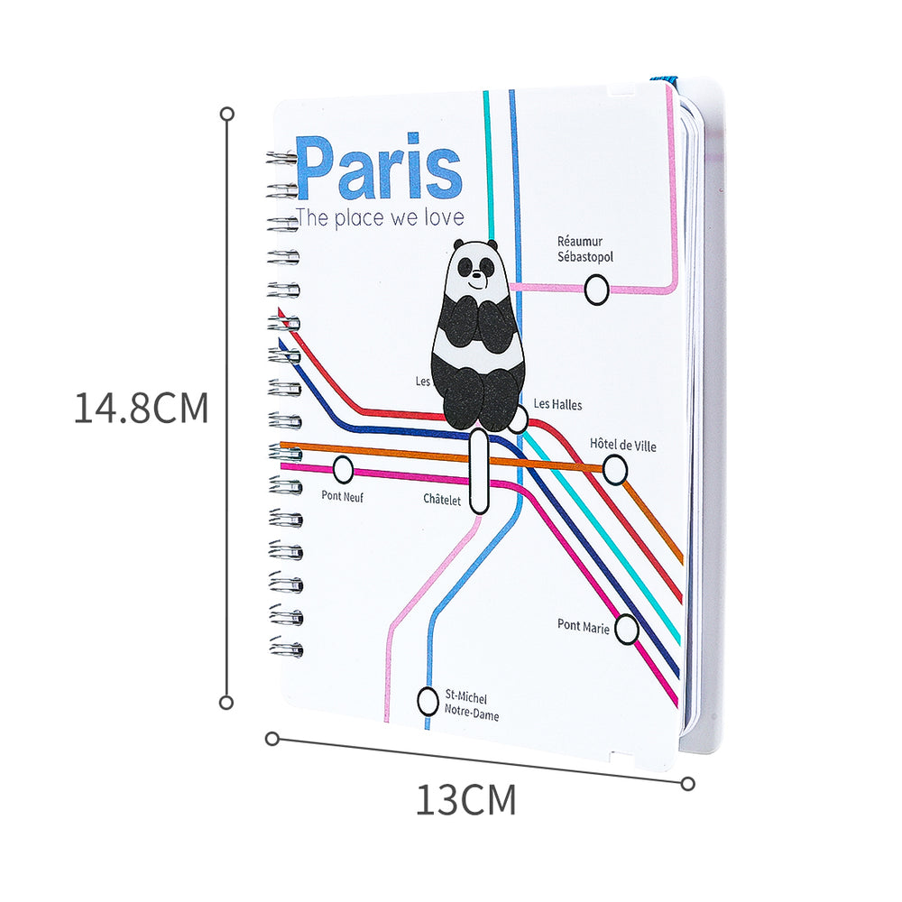  MINISO  x We Bare Bears New York Subway Design Wirebound 