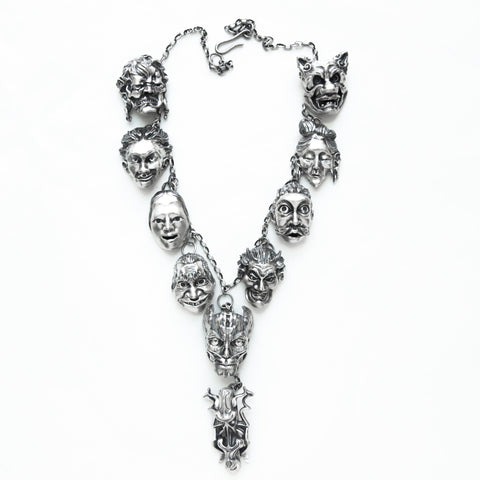 Masks-silver-necklace-as-it-is-worn