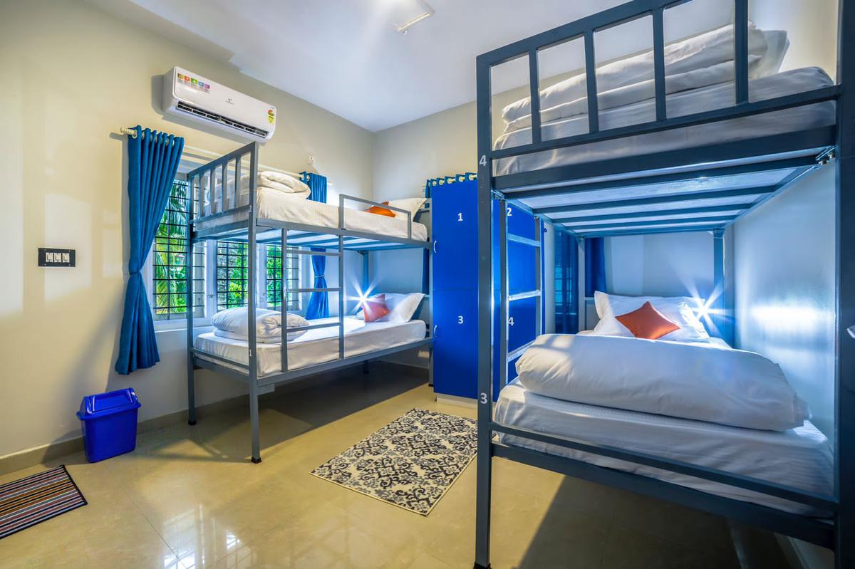 A room at Zostel, a backpacker’s hostel in Kochi