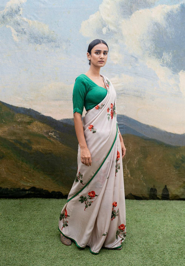 Rakul Preet Singh in Ivory Sequin Saree – Seema Gujral