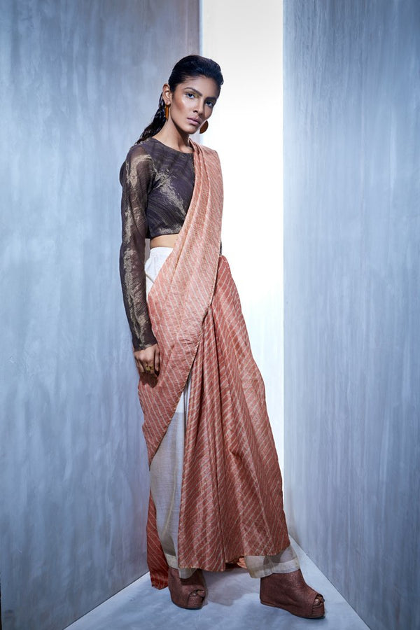Woven Design Ethnic Motifs Zari Silk Blend Saree – Inddus.com