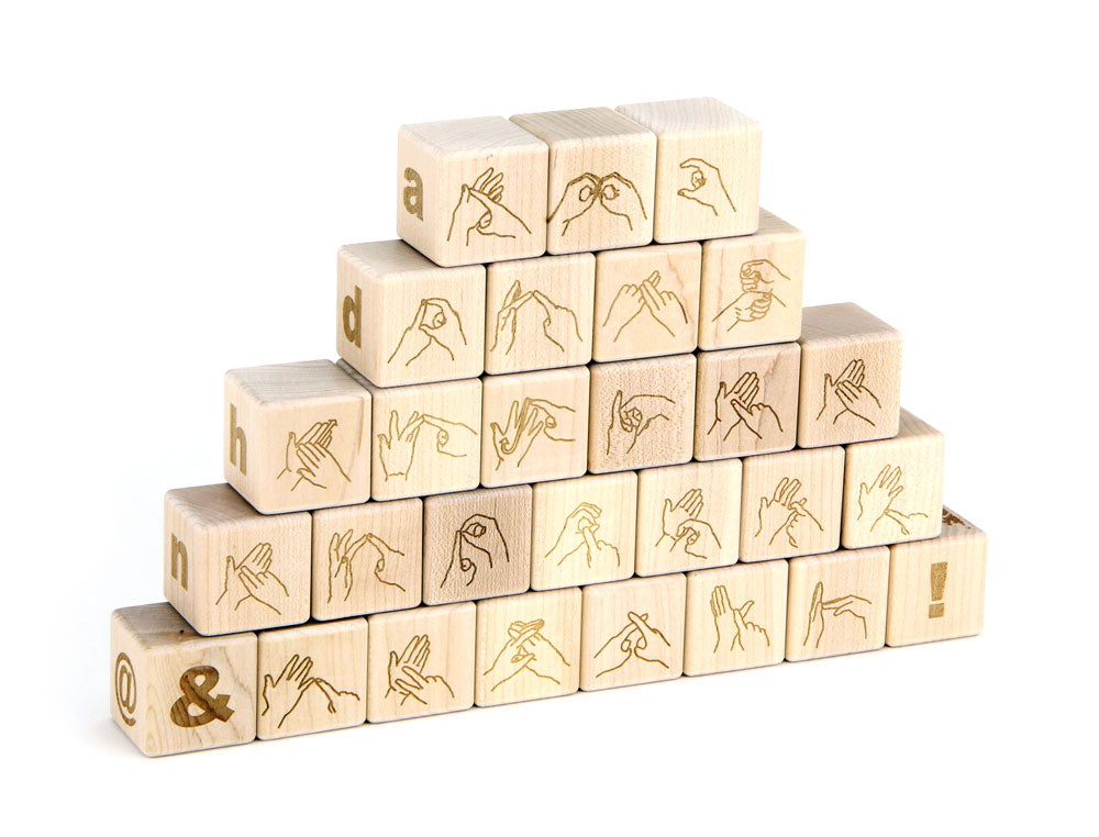 sign language alphabet blocks