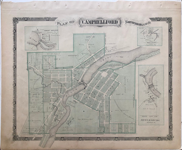 Antique Map Of The Plan Of Campbellford 1878 Historical Ontario Map D   IMG 4396 Grande 