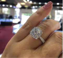 custom diamond engagement ring with halo
