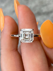 asscher shaped ring