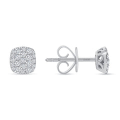 diamond cluster earrings