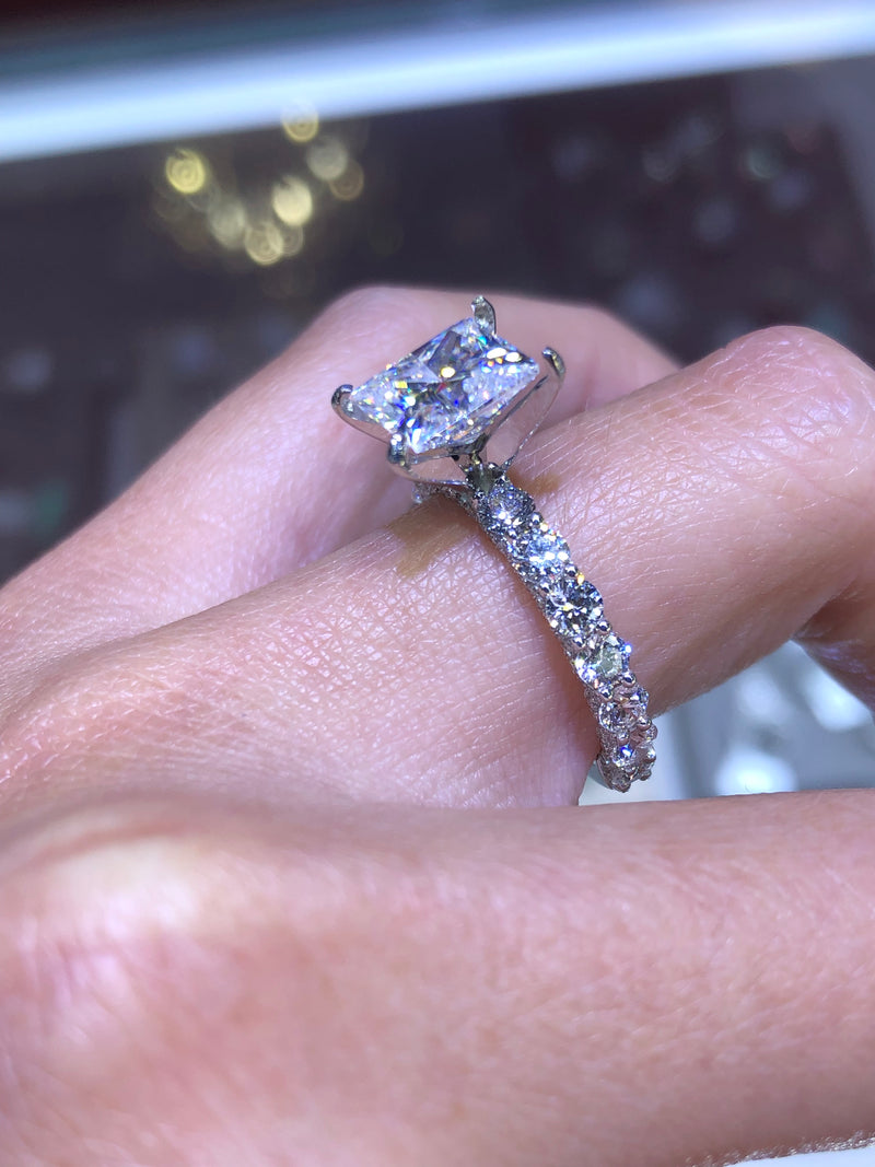 The Giselle Engagement Ring with Moissanite Center Stone