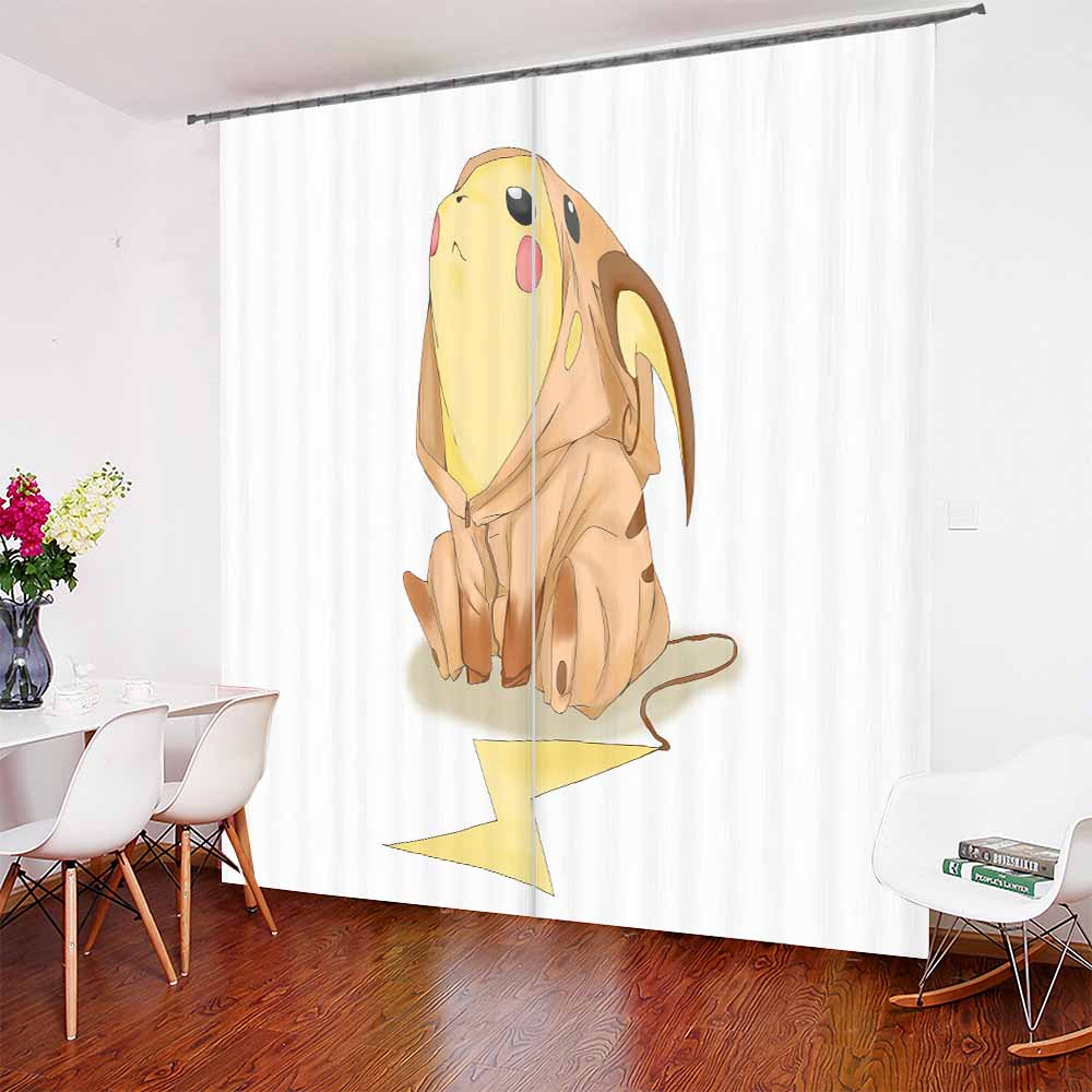 Pokemon Detective Pikachu Printed Bedroom Curtains Koalabeddin - both body types detective pikachu roblox