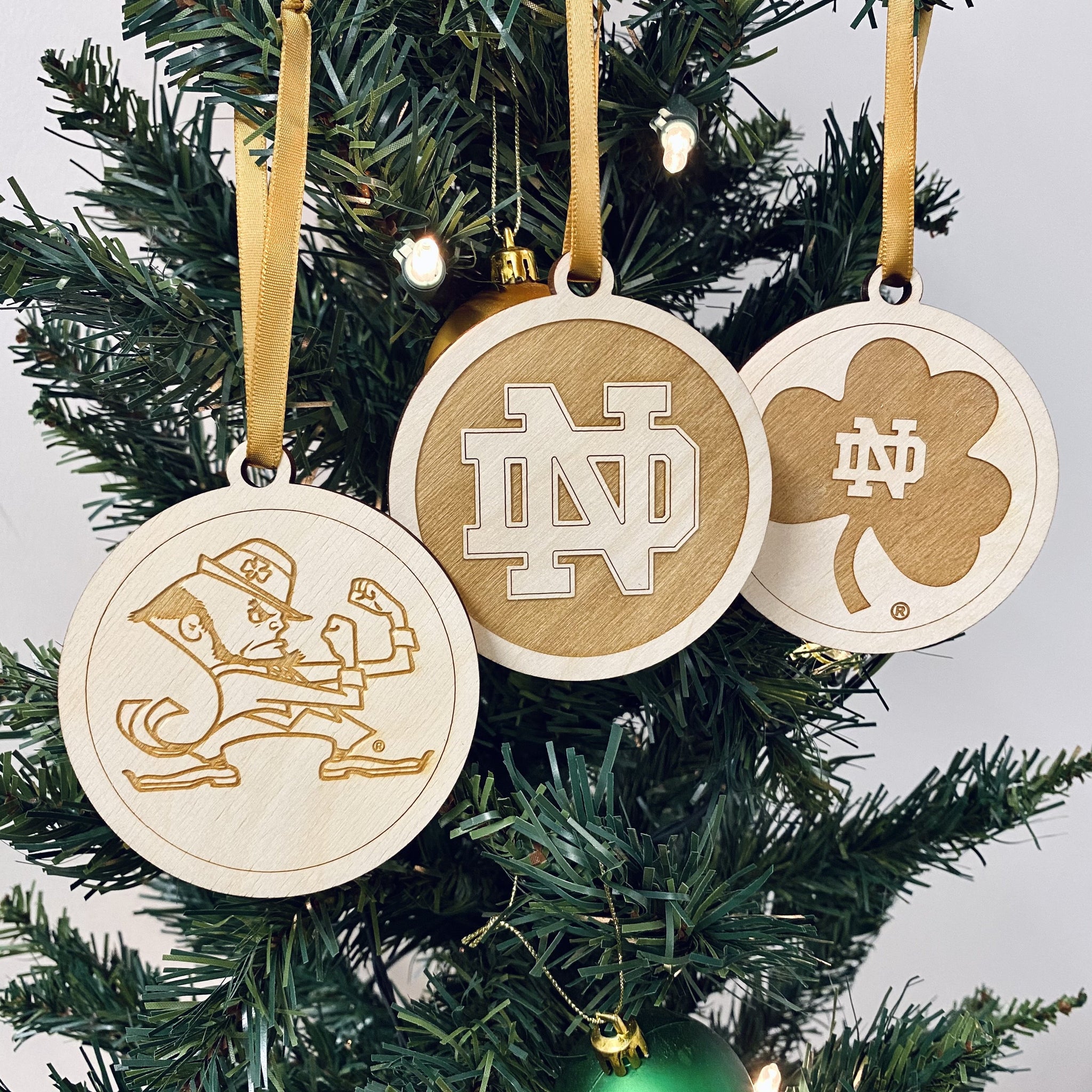 Notre Dame Christmas Ornament Set Irish Woodworks