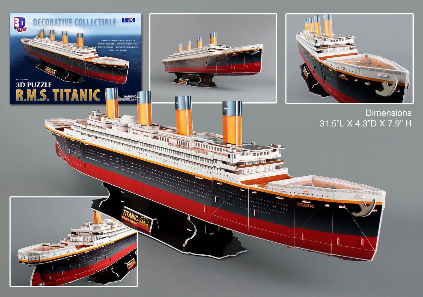 CF4011H Titanic 3d Puzzle 113 pieces – Daron Toys