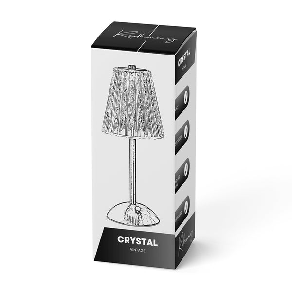 Rechargeable Vintage Crystal Metal Table Lamp