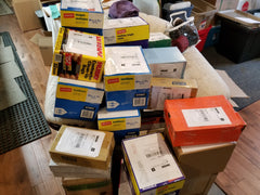 Photo of donated items ready for shipment to remote Indigenous schools Canada