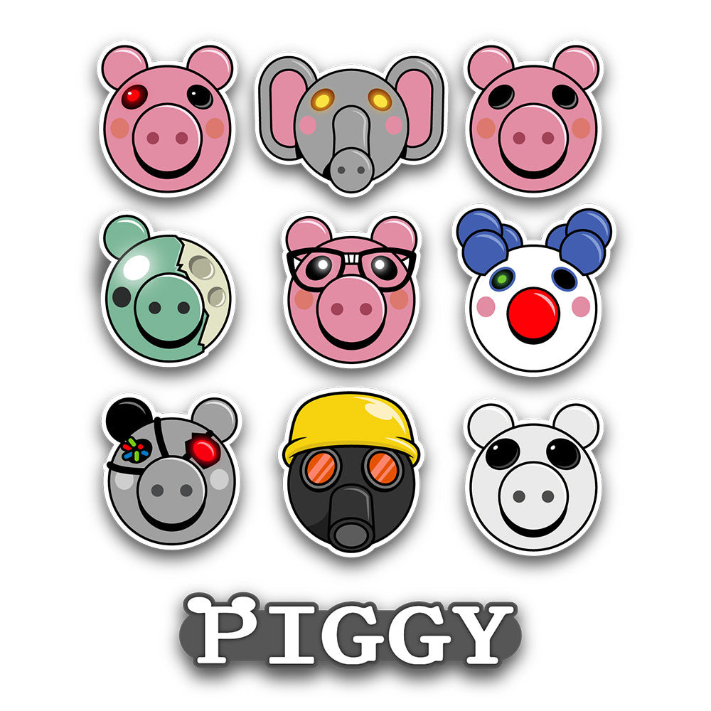 Piggy Official Store Piggy Sticker Sheet - roblox piggy plush amazon