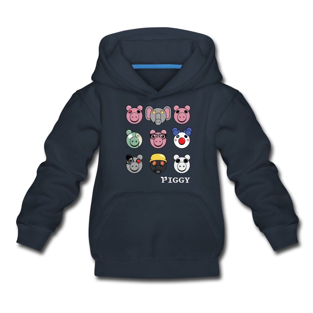 Piggy Official Store Piggy Faces Hoodie Youth - black jacket with red hoodie roblox