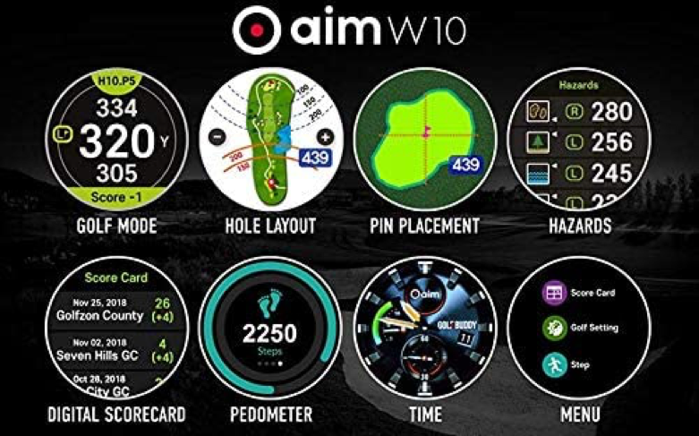 Golf Buddy Aim W10 GPS Watch | At Home Golf