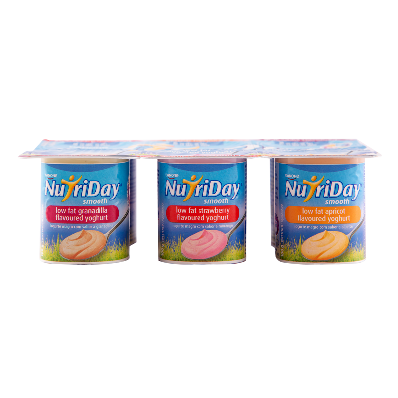 Danone Nutriday Low Fat Smooth, Strawberry, Granadilla, Apricot, Flavo ...