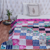 Patch Work Cotton Quilted Double Bed Cover (Comforter)