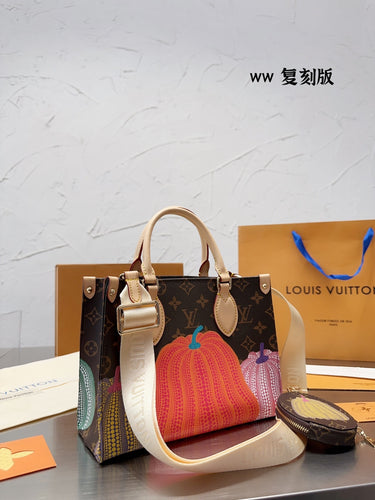 Louis Vuitton LV x YK Alma BB White/Red in Grained Epi Cowhide