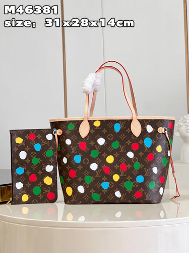 Louis Vuitton Monogram LV X YK Neverfull MM Dot Paint M46381 Women's Tote  Bag Monogram,Multi-color