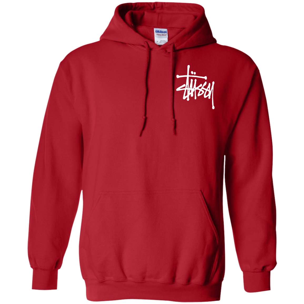 red stussy sweatshirt