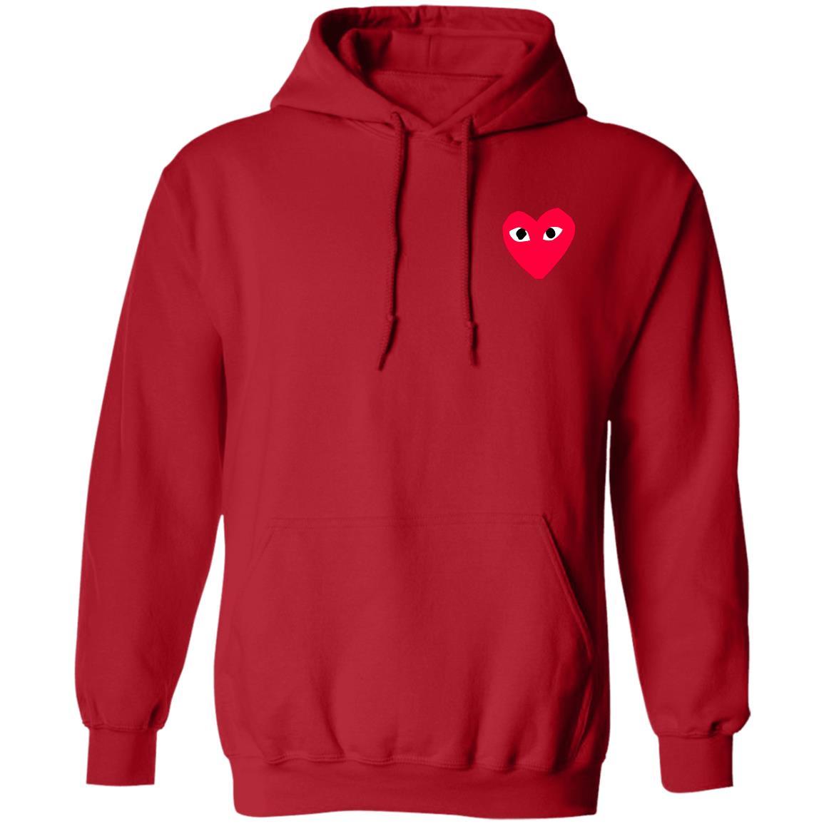 red cdg hoodie