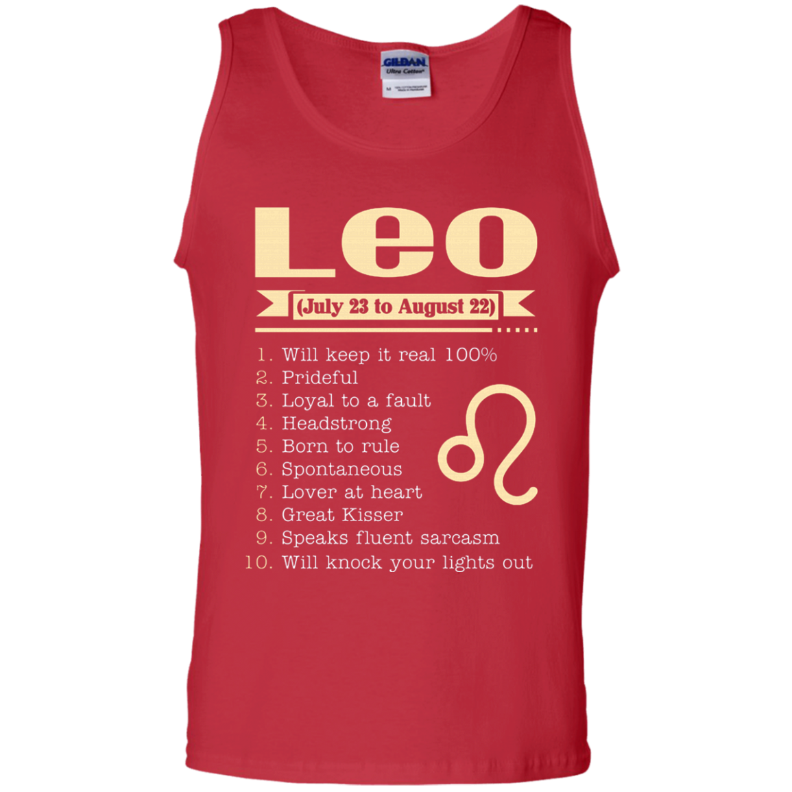 Leo Zodiac Signs August Birthday Tank Top