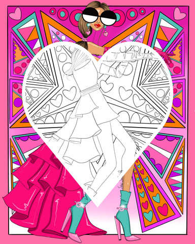 Sew Sketchy coloring pages high fashion coloring book for adults women