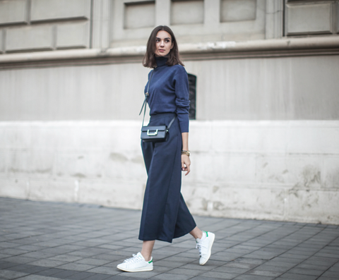 Turtleneck culottes outfit