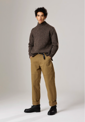 Man in Turtleneck with Chinos and Desert Boots