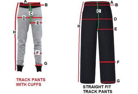 Size Chart The BBNB TRACK PANTS – Kern Beyond