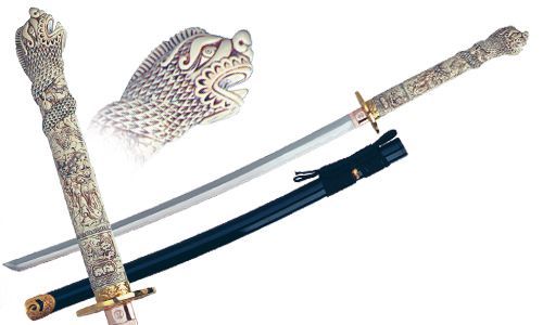 Silver by Marto of Toledo S Miniature "Highlander" Dragon Samurai Katana Sword 