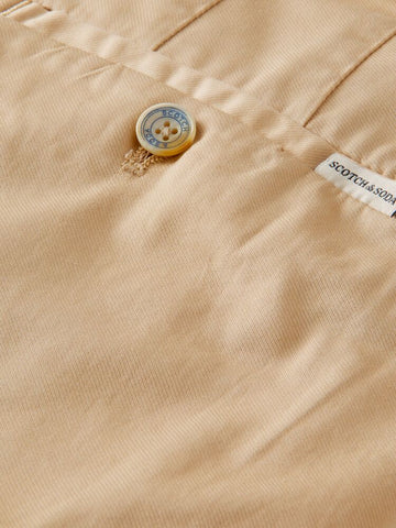 Stuart Shorts aus Pima-Baumwolle mit „Garment-Dye“-Effekt - White Sand
