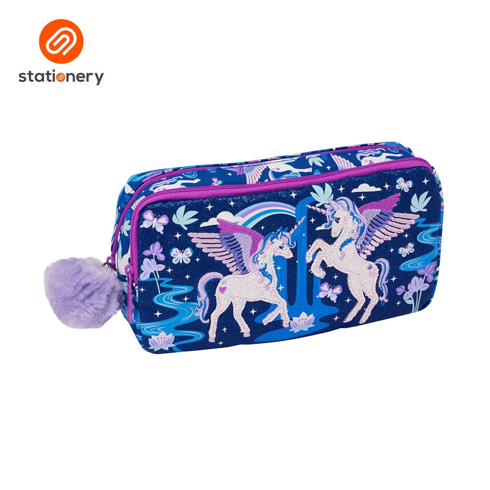 Smiggle Smiggler Oblong Pencil Case - Navy