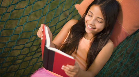 girl reading a book