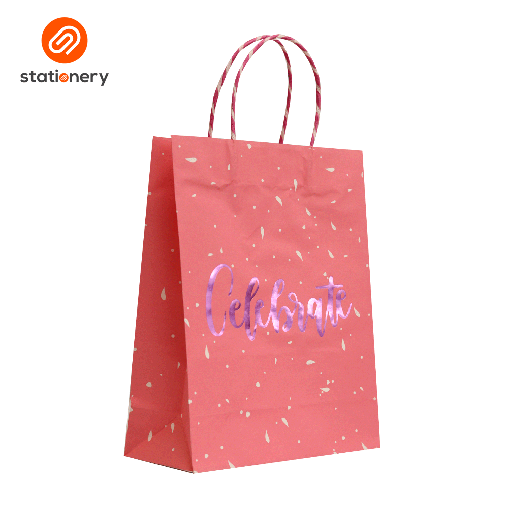 Floral Birthday Gift Bag with Stamping MEDIUM – SM Stationery