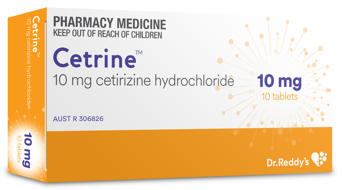 Cetrine, Dr Reddys Cetirizine Hydrochloride 10mg, Generic Zyrtec Alternative