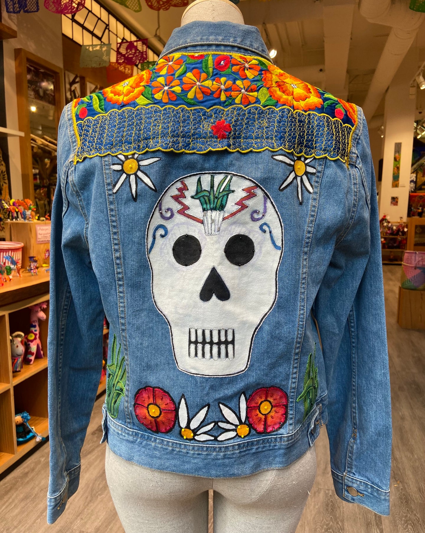 SUPPLIER Bone Embroidery Denim Jacket XL-