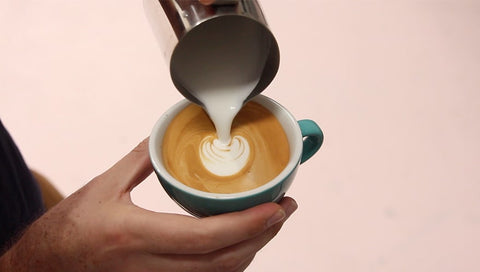 Latte Art Heart - How to Make a Heart in Coffee Cup - Step 2