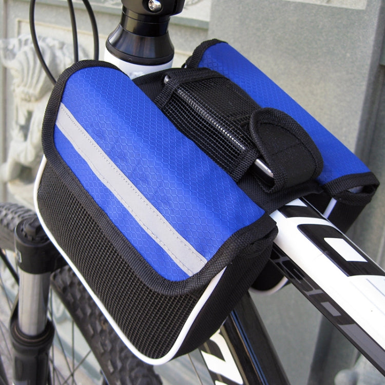 Afbeelding van Bicycle Phone Bags Mountain Road Bike Front Head Bag Saddle Bag (Blue)