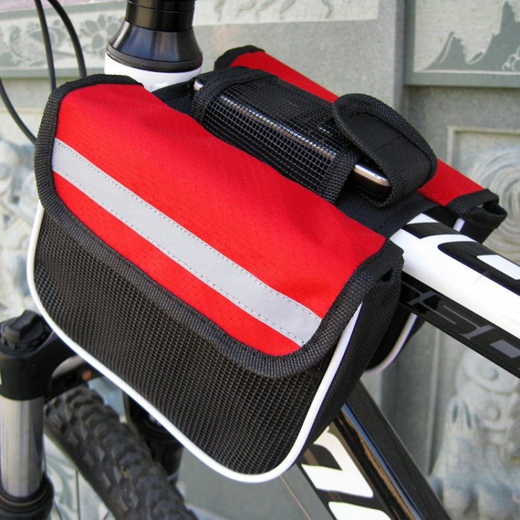 Afbeelding van Bicycle Phone Bags Mountain Road Bike Front Head Bag Saddle Bag (Red)