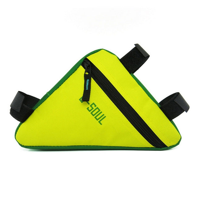 Afbeelding van Triangle Bike Bag Front Tube Frame Cycling Bicycle Bags Waterproof MTB Road Pouch Holder Saddle(Yellow Green)