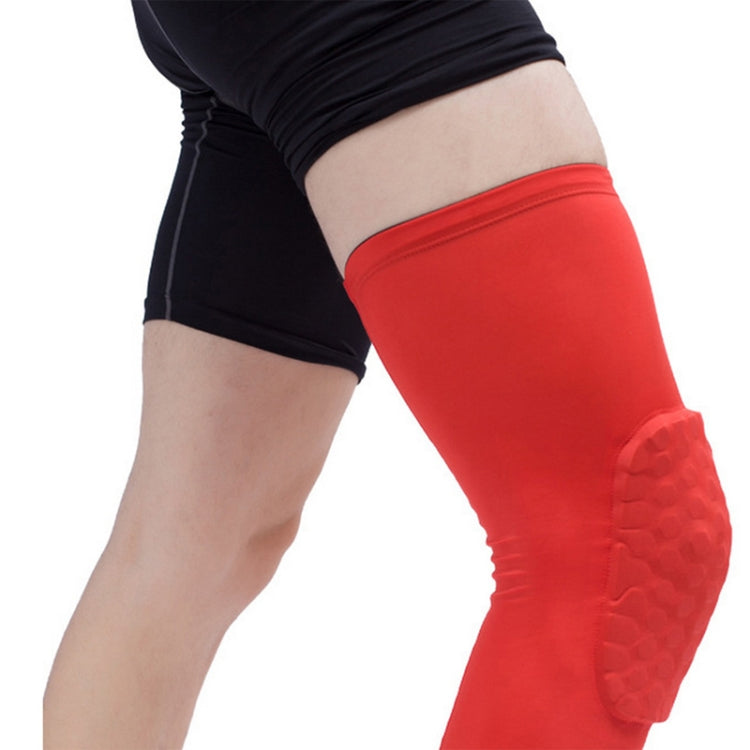 Afbeelding van Lange Sport Anti-collision Anti-Fall Ademende Honingraat Kniebeschermers, Maat: S (Rood)