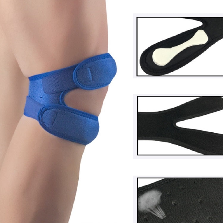 Afbeelding van Professionele Patella Belt Sport Kniebeschermers Schokabsorptie Compressie Sport Beschermende Uitrusting, Maat: One Size (Blauw)