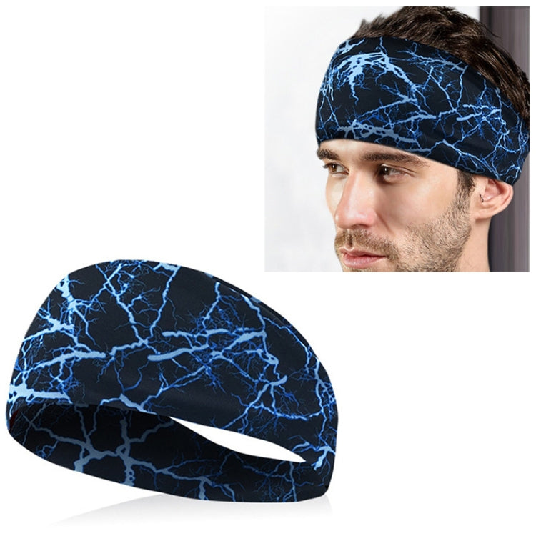 Afbeelding van Absorberende Fietsen Yoga Sport Zweet Hoofdband Mannen Zweetband Voor Mannen en Vrouwen Yoga Haarbanden Hoofd Zweetbanden Sport Veiligheid (Blauw)
