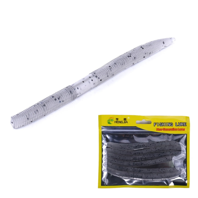 Afbeelding van HENGJIA SO102 6 PCS 14cm/8.5g Big Earthworm Soft Worm Fishing Lure Artificial Rubber Silicone Bait for River Lake Sea Fishing Tackle (Gray)